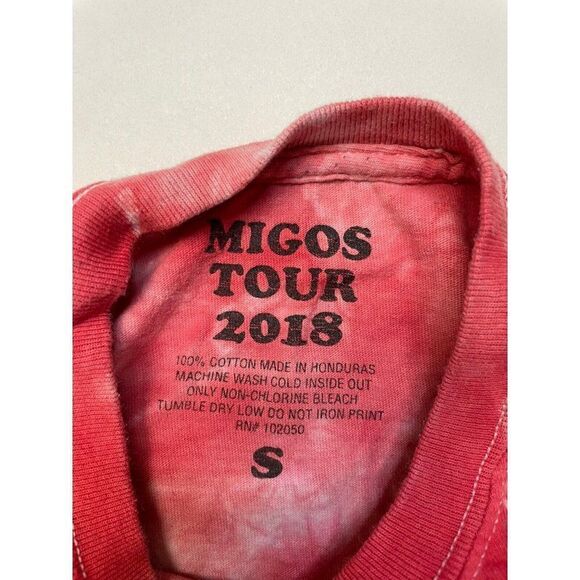 MIGOS Culture II 2 North America Tour 2018 T-shirt Women Small Red Tie Dye Music - Picture 5 of 6